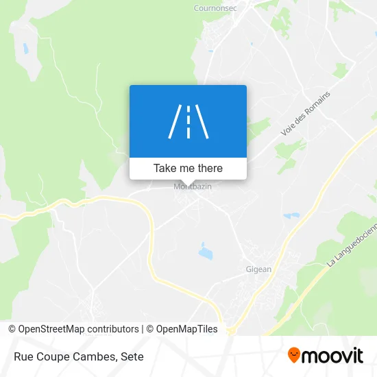 Mapa Rue Coupe Cambes