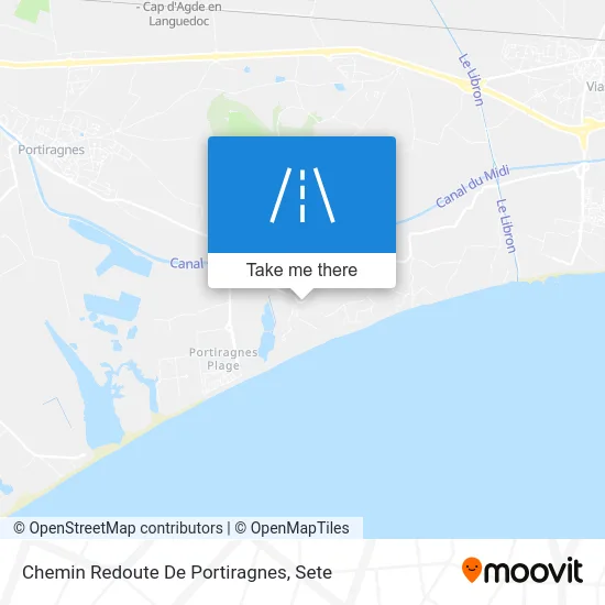 Chemin Redoute De Portiragnes map