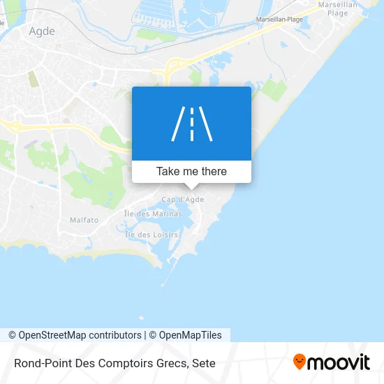 Mapa Rond-Point Des Comptoirs Grecs