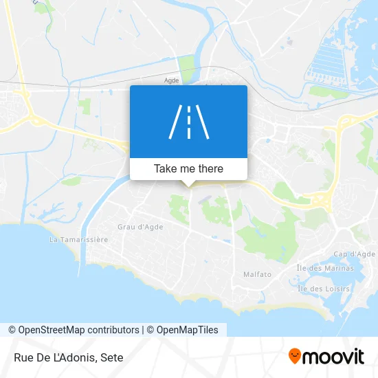 Mapa Rue De L'Adonis