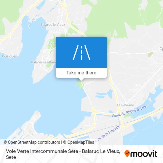 Voie Verte Intercommunale Sète - Balaruc Le Vieux map