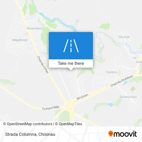 Strada Columna map