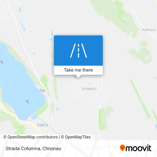 Strada Columna map