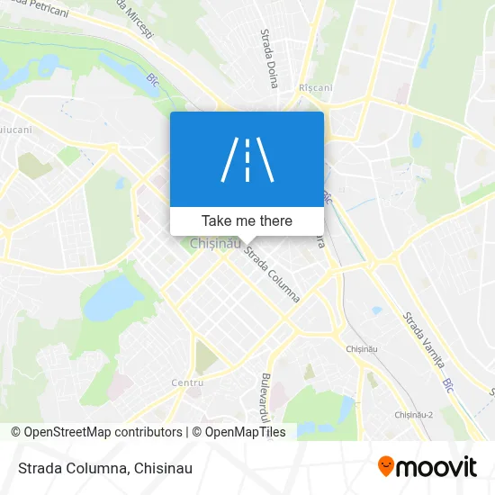 Strada Columna map