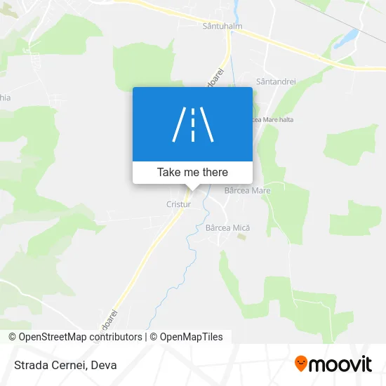 Strada Cernei map
