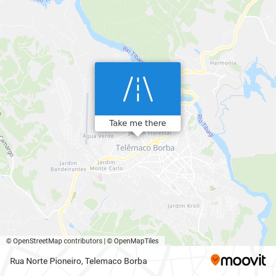 Mapa Rua Norte Pioneiro