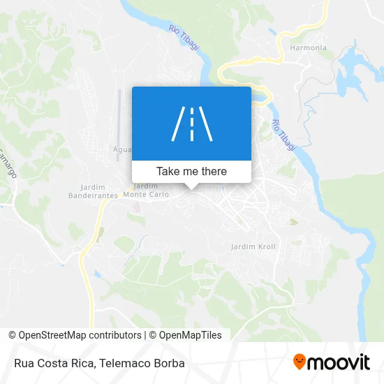 Rua Costa Rica map