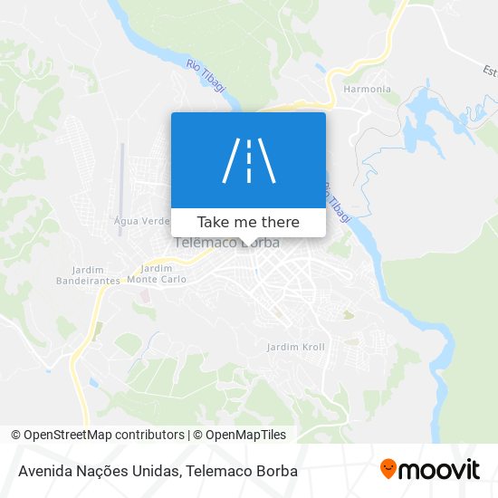 Avenida Nações Unidas map