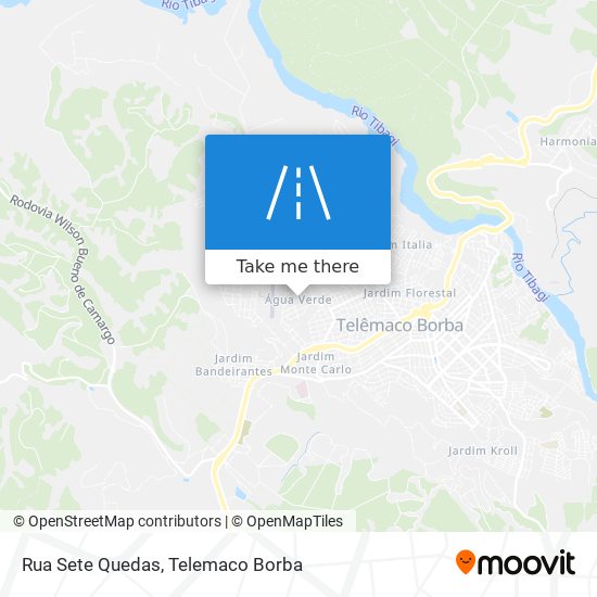 Mapa Rua Sete Quedas