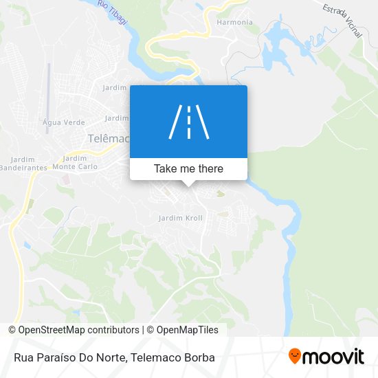 Rua Paraíso Do Norte map