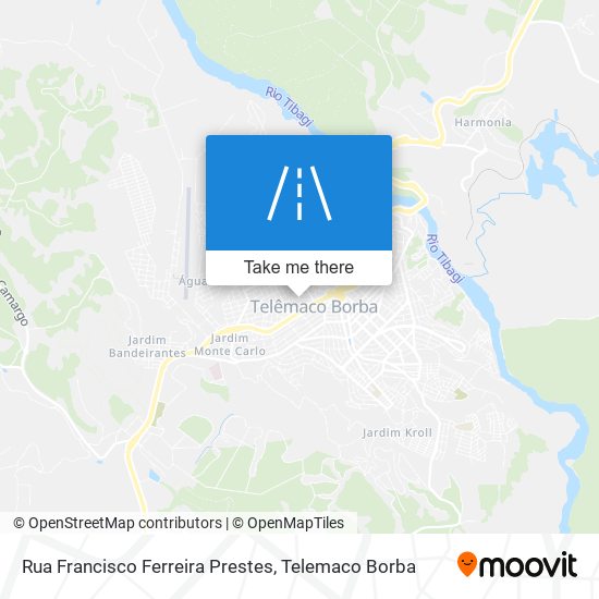 Mapa Rua Francisco Ferreira Prestes