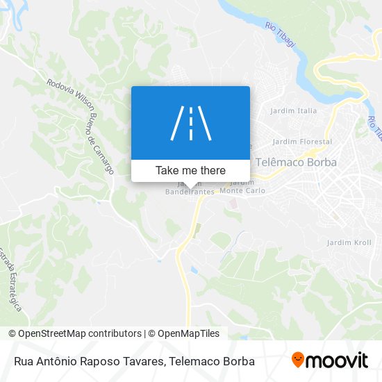 Rua Antônio Raposo Tavares map