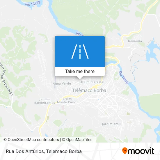 Rua Dos Antúrios map