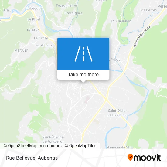 Rue Bellevue map