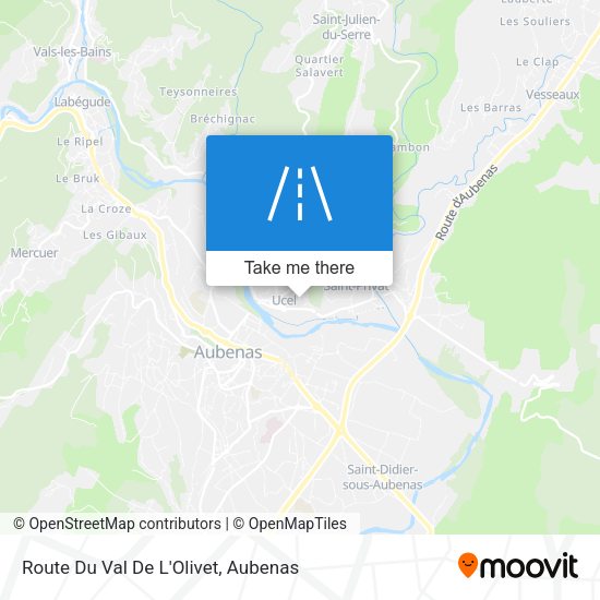 Route Du Val De L'Olivet map