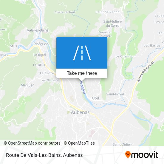Route De Vals-Les-Bains map