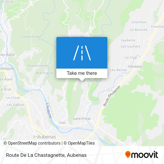 Route De La Chastagnette map