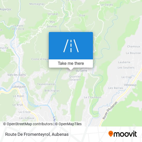 Route De Fromenteyrol map