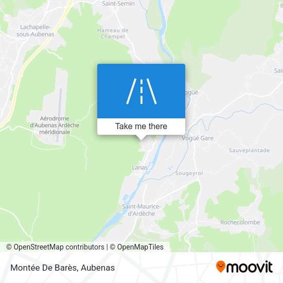 Montée De Barès map
