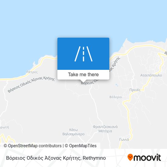 Βόρειος Οδικός Άξονας Κρήτης map