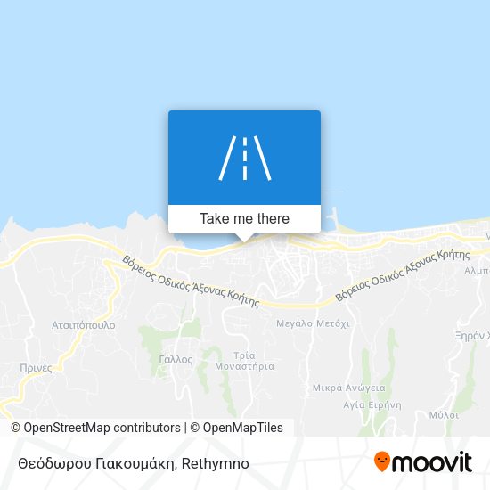 Θεόδωρου Γιακουμάκη map