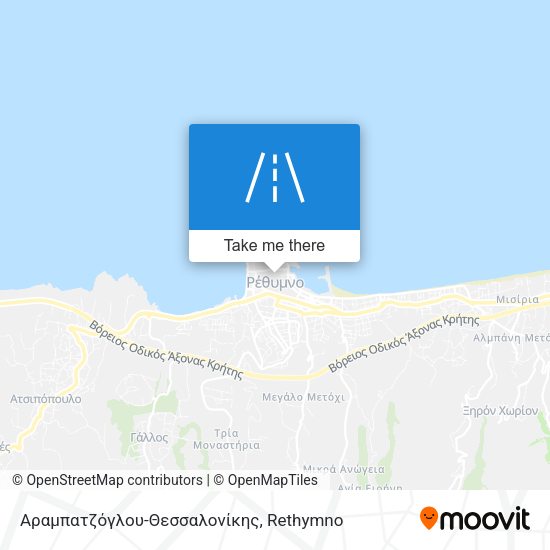 Αραμπατζόγλου-Θεσσαλονίκης map
