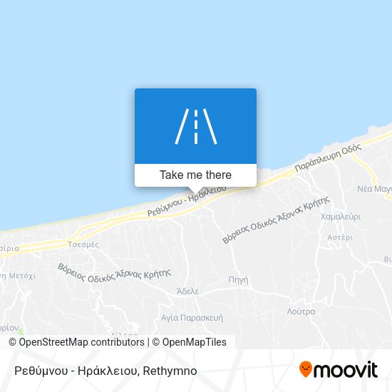 Ρεθύμνου - Ηράκλειου map