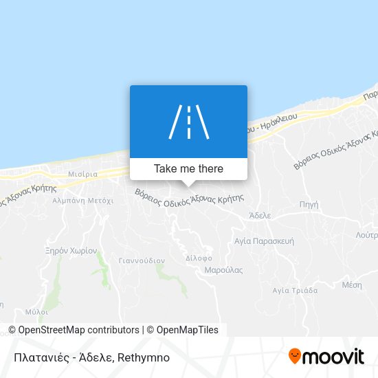 Πλατανιές - Άδελε map