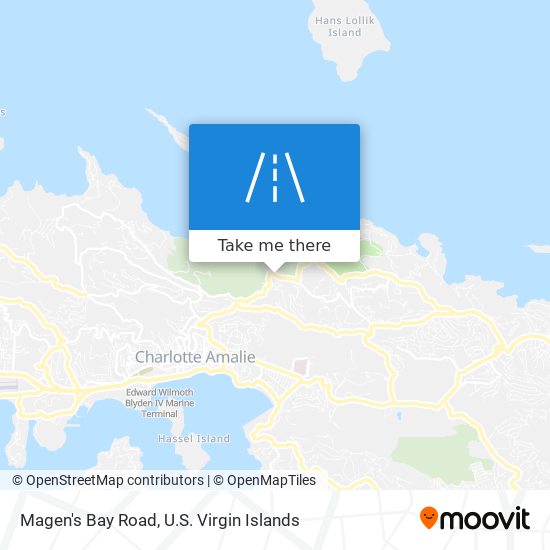 Magen's Bay Road map