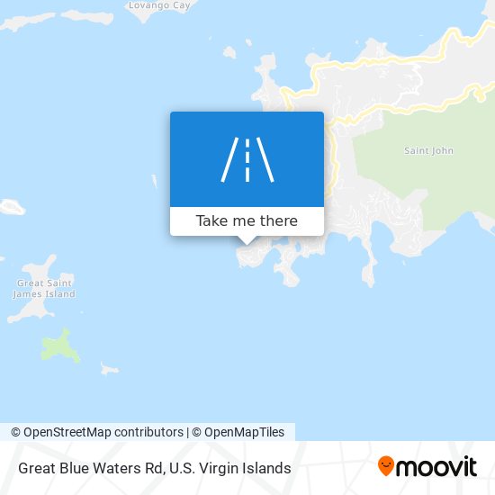 Great Blue Waters Rd map