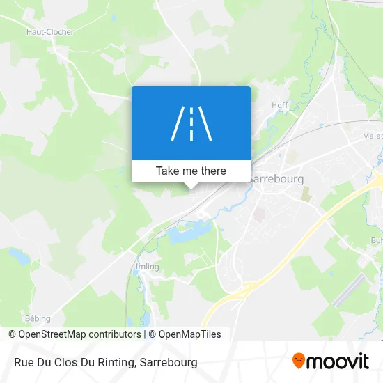 Rue Du Clos Du Rinting map