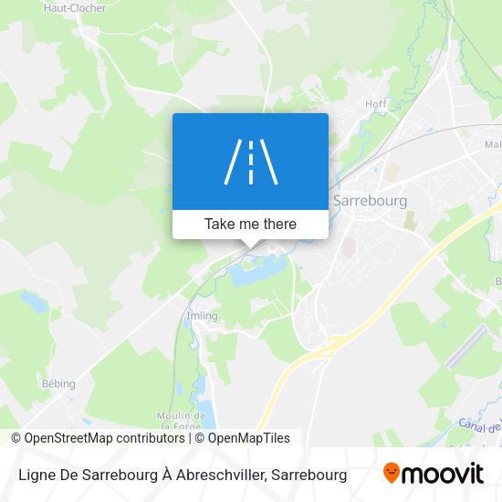 Ligne De Sarrebourg À Abreschviller map