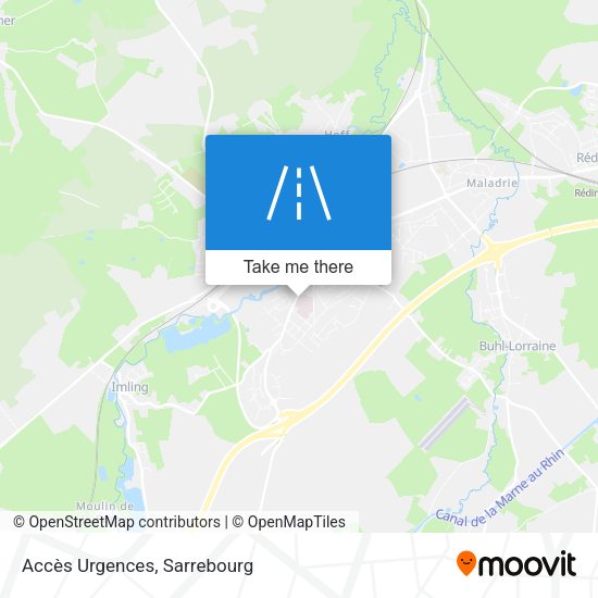 Accès Urgences map