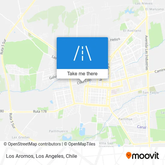 Los Aromos map