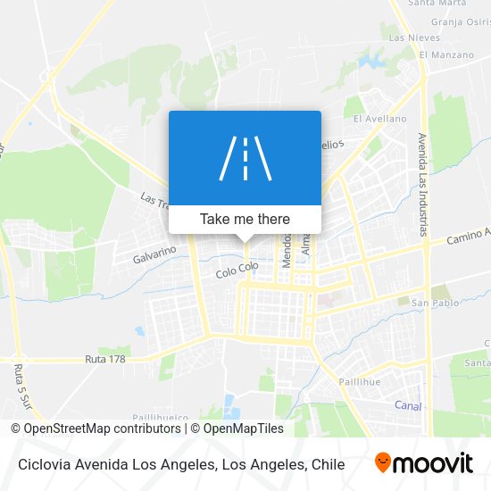 Mapa de Ciclovia Avenida Los Angeles