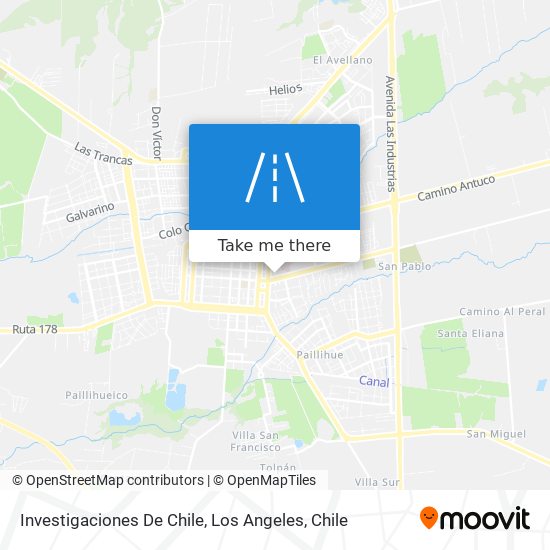 Investigaciones De Chile map