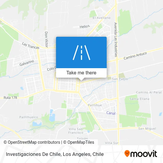Investigaciones De Chile map