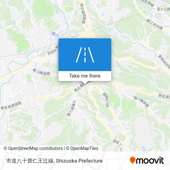 市道八十原仁王辻線 map