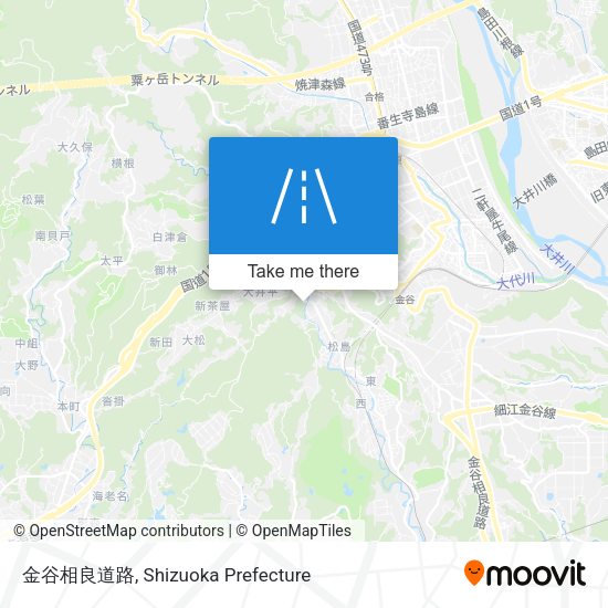 金谷相良道路 map