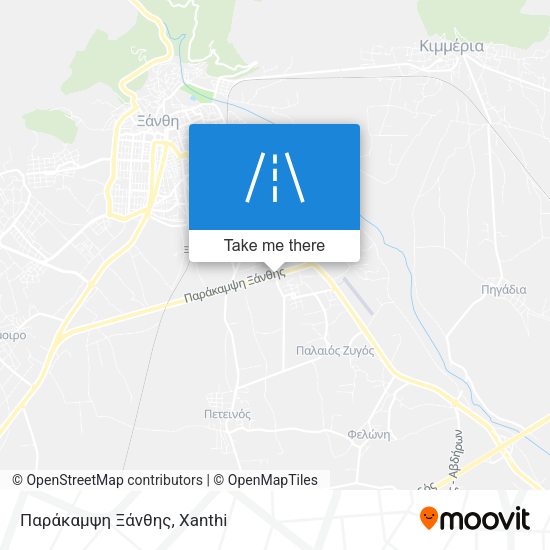 Παράκαμψη Ξάνθης map