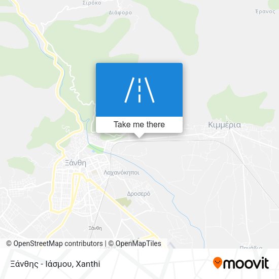 Ξάνθης - Ιάσμου map