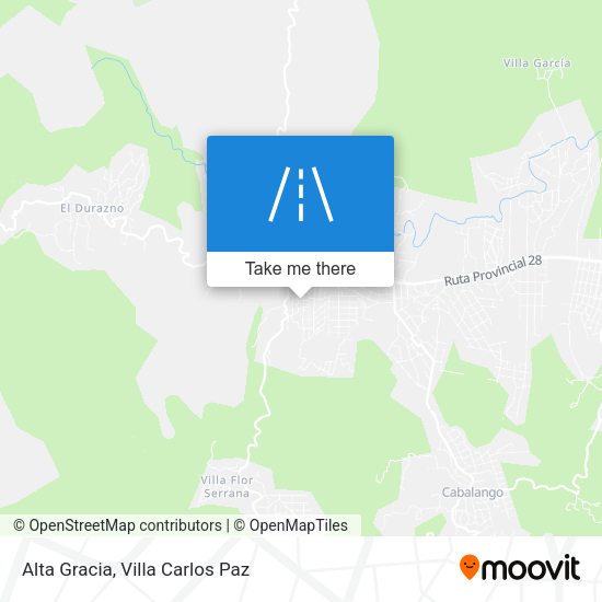 Mapa de Alta Gracia