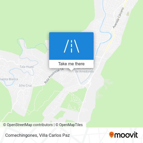 Comechingones map