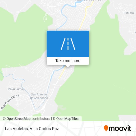 Las Violetas map