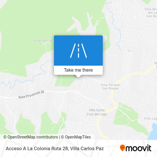 Acceso A La Colonia Ruta 28 map