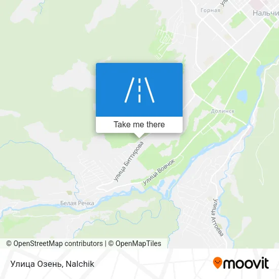 Улица Озень map
