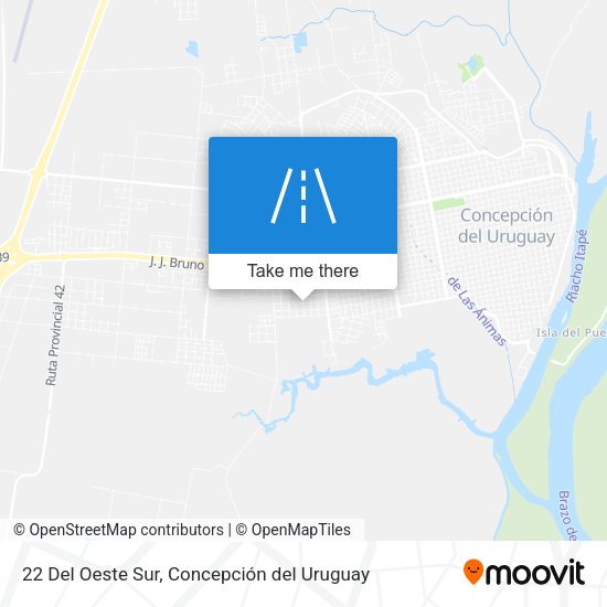22 Del Oeste Sur map