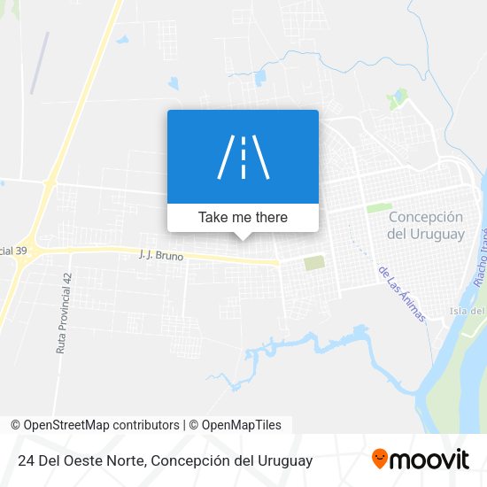 24 Del Oeste Norte map
