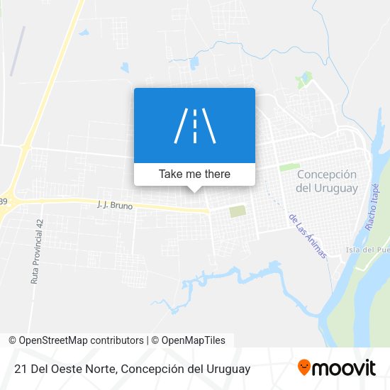 21 Del Oeste Norte map