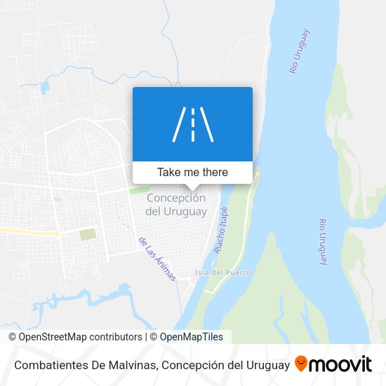 Mapa de Combatientes De Malvinas